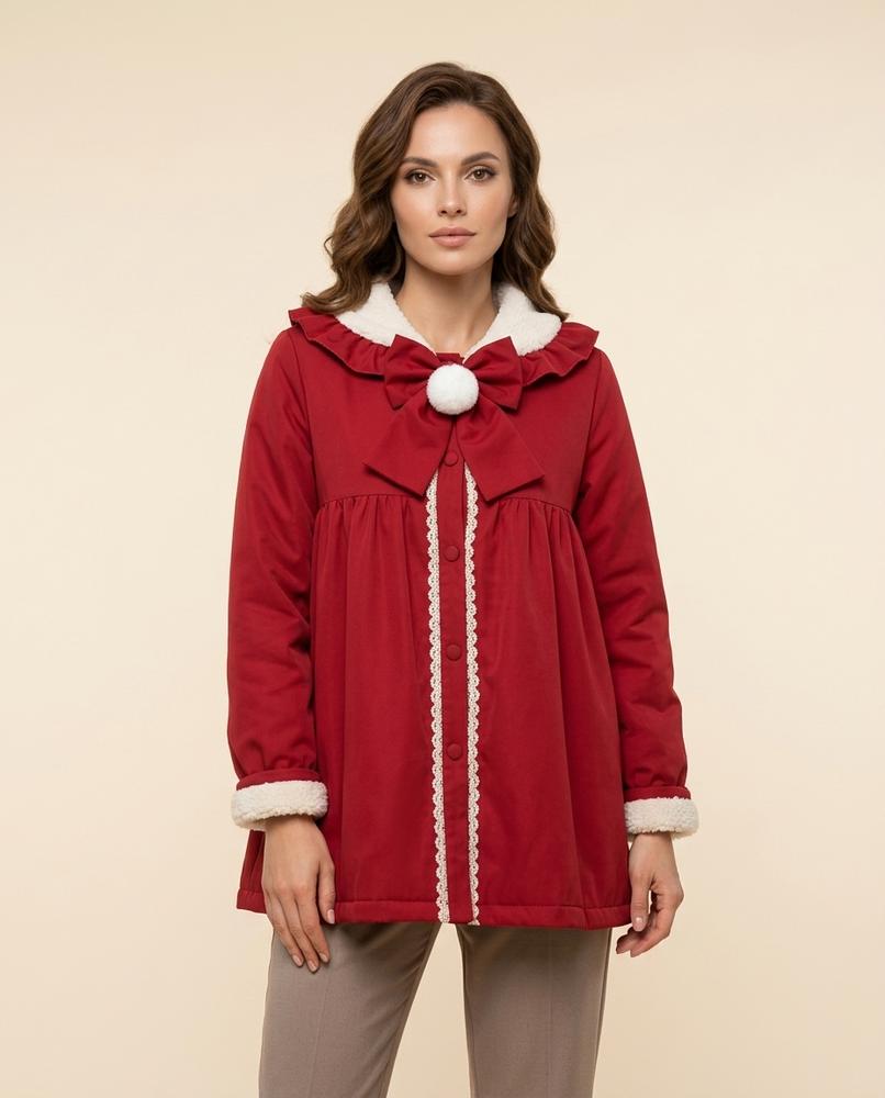 Madline24 - Caser | Ausgestellter Spitzenbesetzter Mantel Damen