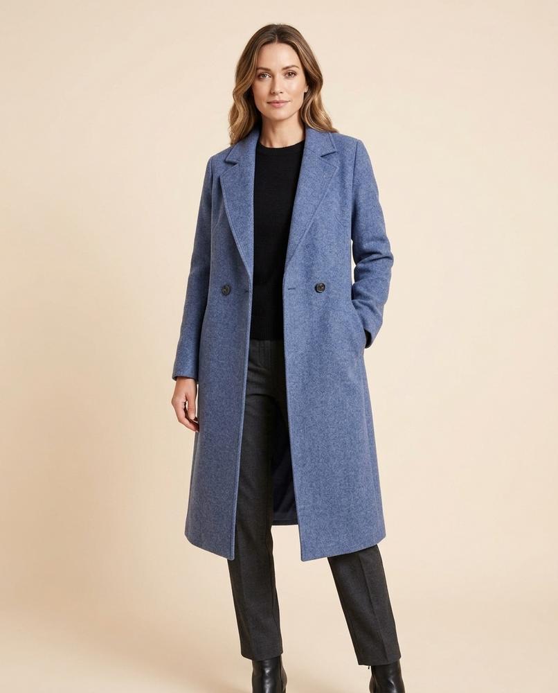 Madline24 - Misin | Geknöpfter Woll Mantel Damen