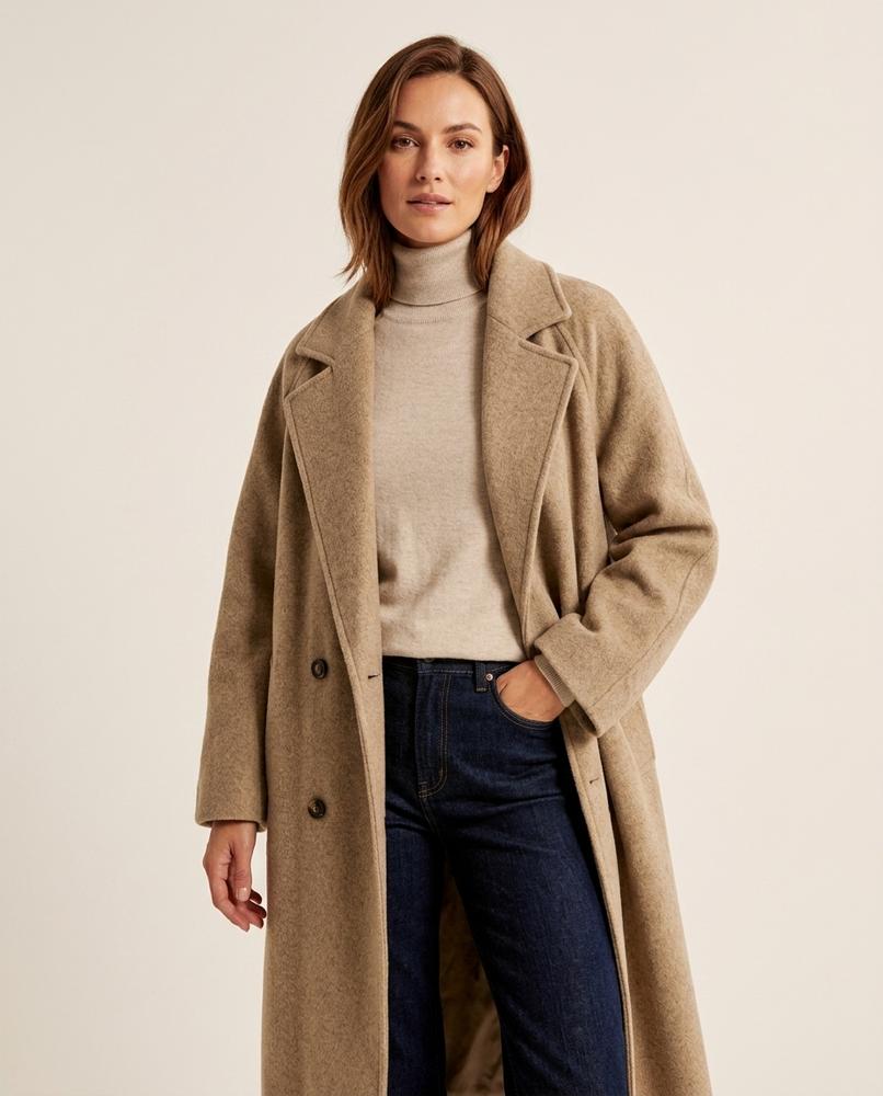 Madline24 - Valar | Langer Doppelreihiger Mantel Damen