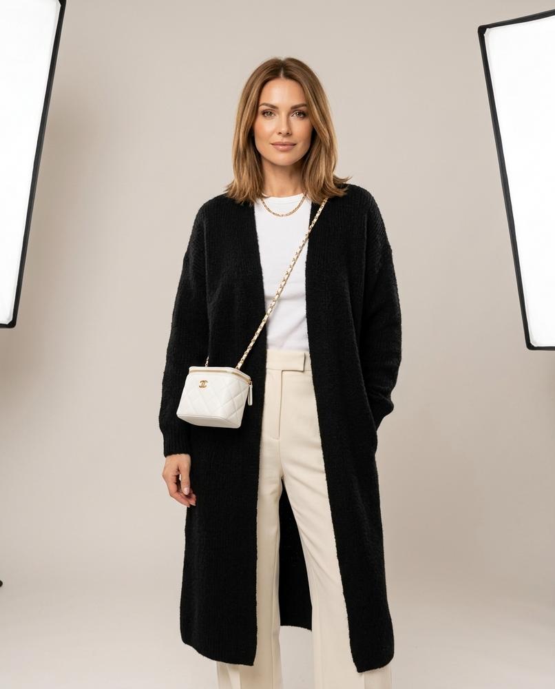 Madline24 - Caren | Langer Gestrickter Cardigan Damen