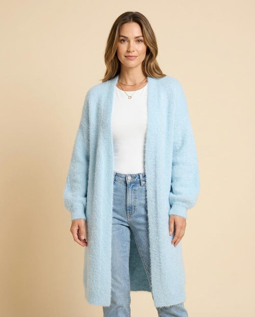 Madline24 - Caren | Langer Gestrickter Cardigan Damen