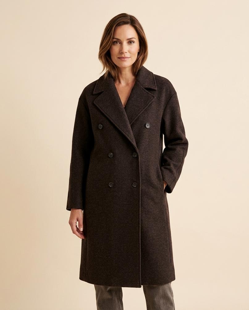 Madline24 - Makar | Doppelreihiger Gefütterter Mantel Damen