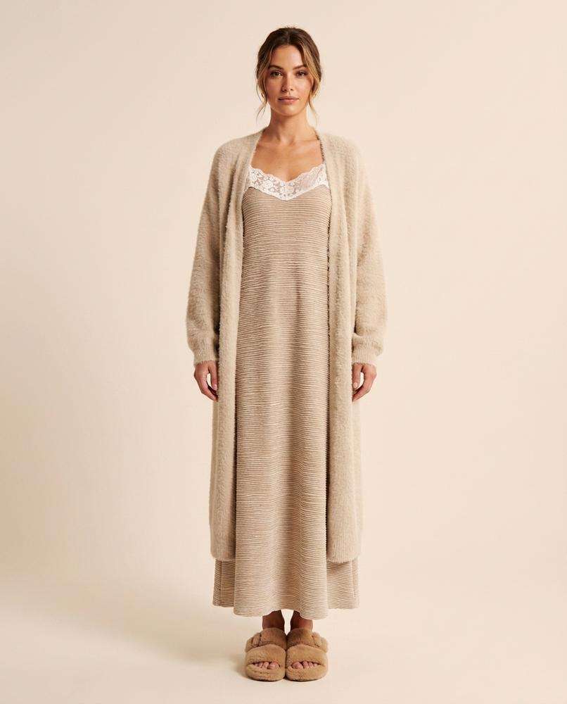 Madline24 - Caren | Langer Gestrickter Cardigan Damen