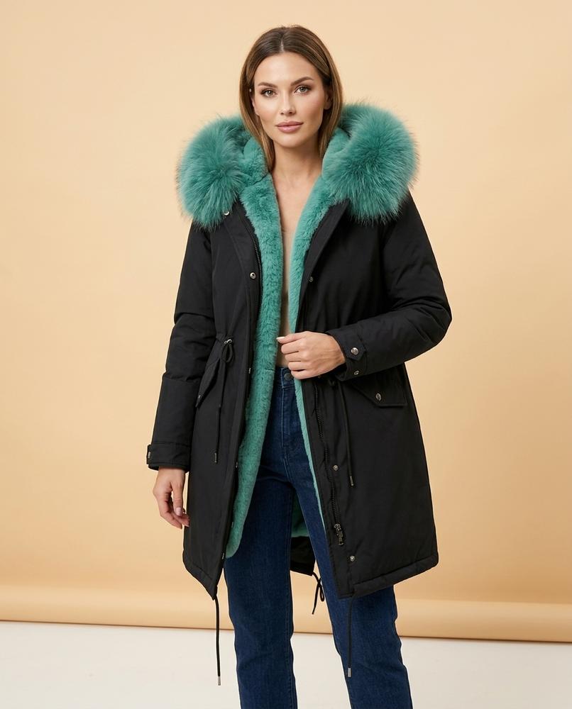 Madline24 - Rovel | Gefütterter Fellbesetzter Mantel Damen