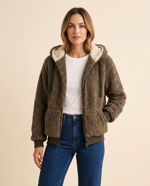 Madline24 - Arkar | Plüschig Gefüttert Jacke Damen