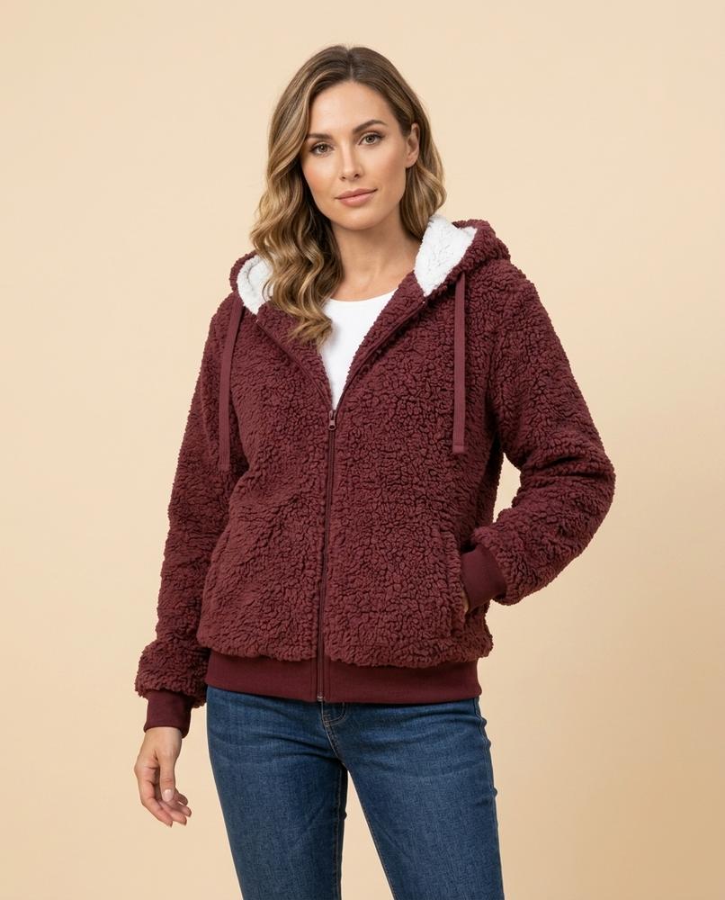 Madline24 - Arkar | Plüschig Gefüttert Jacke Damen