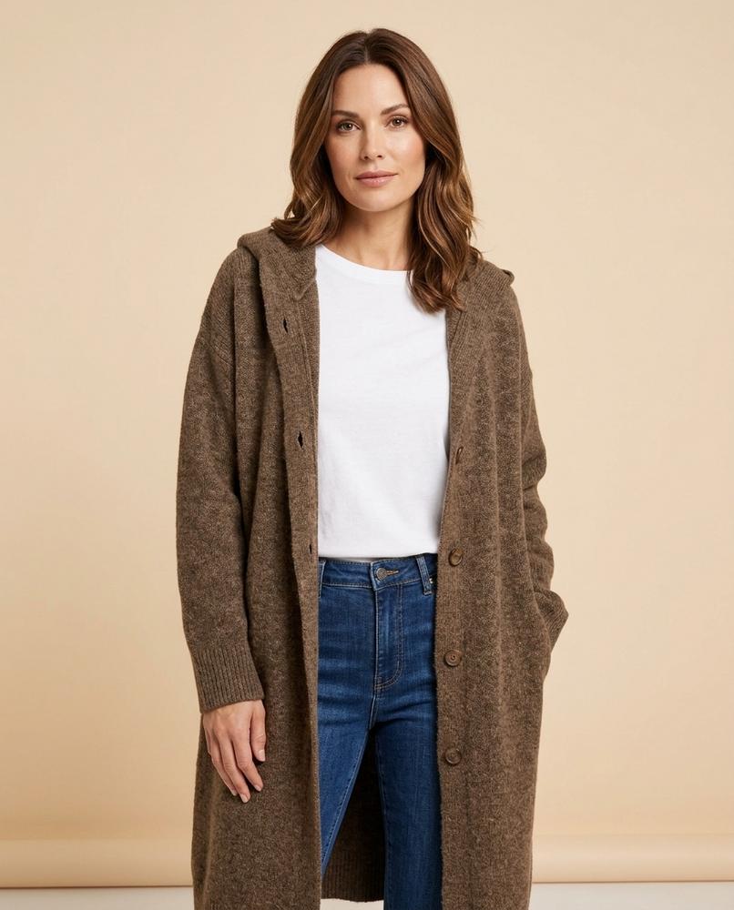 Madline24 - Lasen | Lang Gestrickt Cardigan Damen