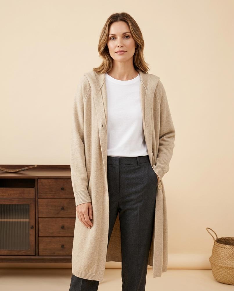 Madline24 - Lasen | Lang Gestrickt Cardigan Damen