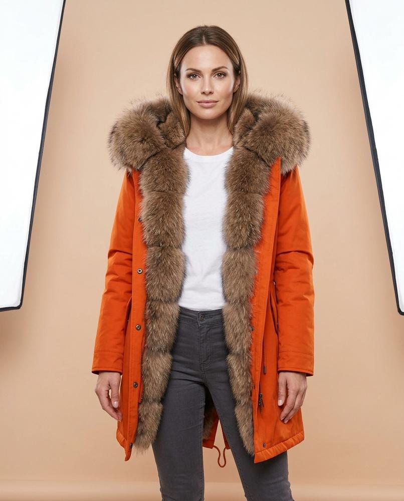 Madline24 - Nirev | Gefütterter Kapuzen Mantel Damen