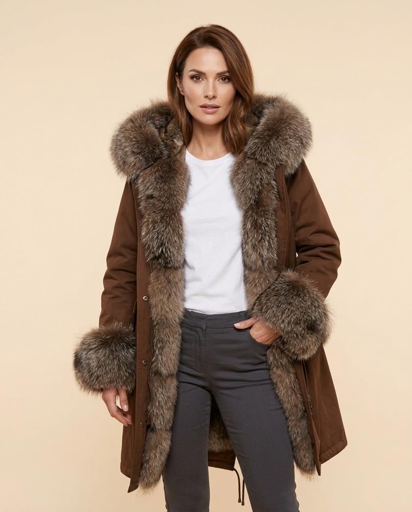 Madline24 - Nirev | Gefütterter Kapuzen Mantel Damen