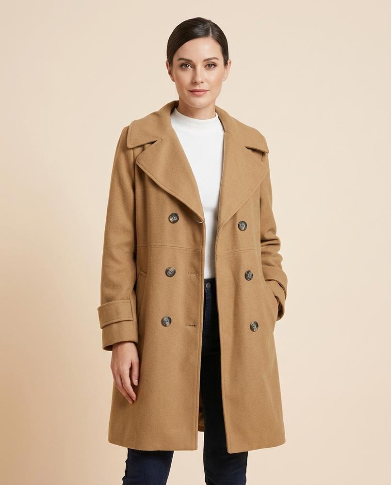 Madline24 - Zahal | Doppelreihiger Wärmender Mantel Damen