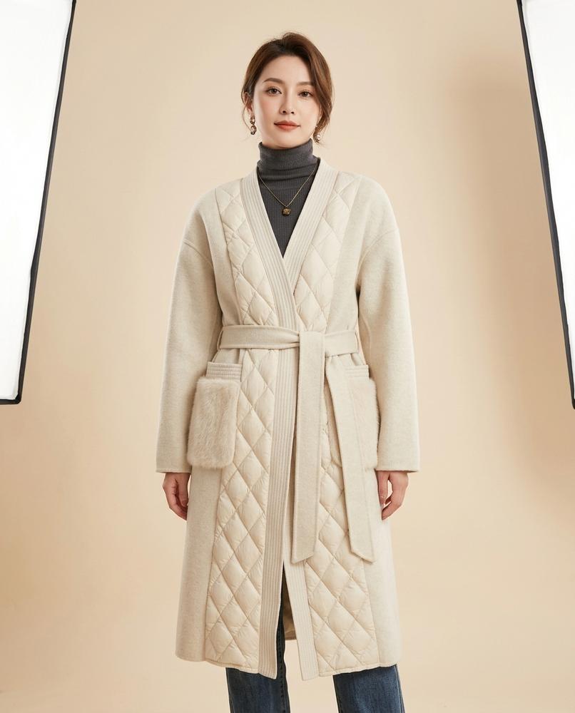 Madline24 - Visil | Gesteppt Tailliert Mantel Damen