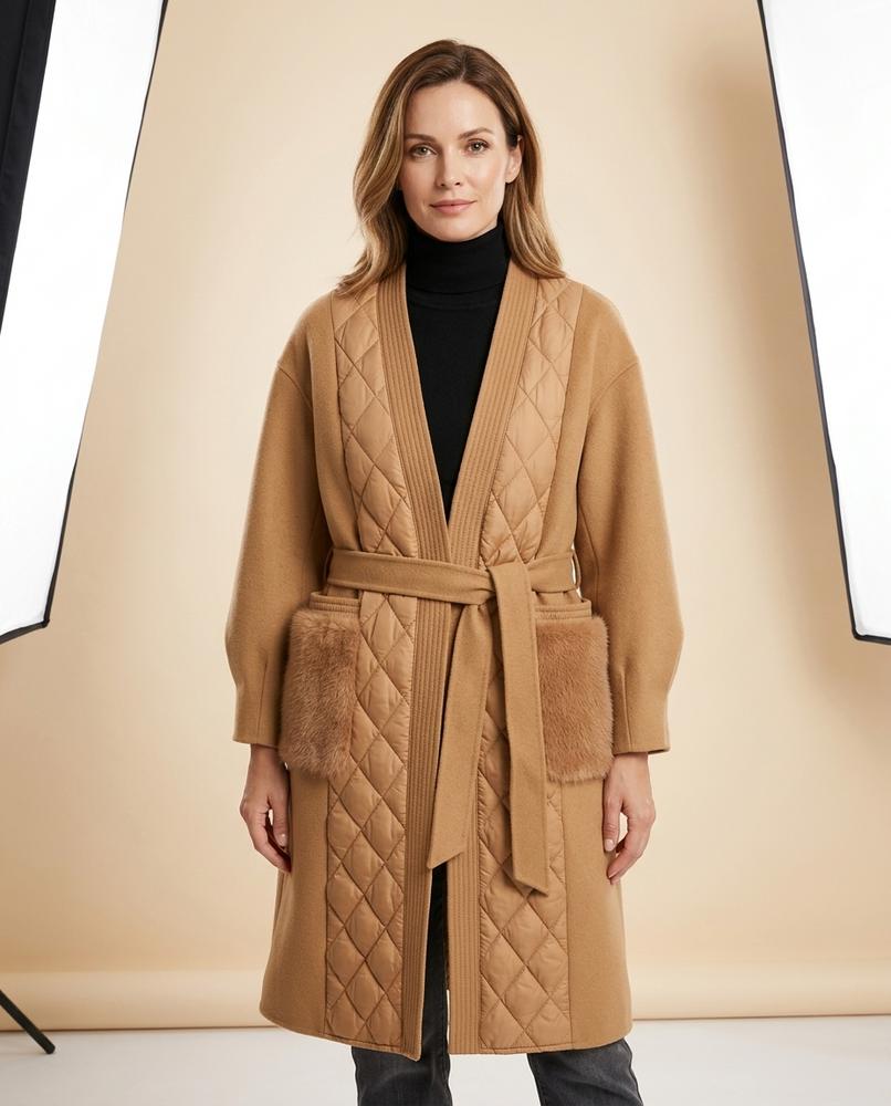 Madline24 - Visil | Gesteppt Tailliert Mantel Damen