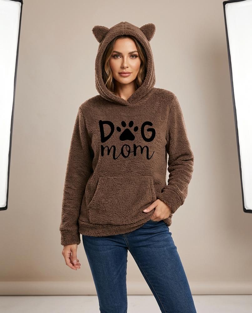 Madline24 - Ellom | Ohrenbesetzter Teddyfleece Hoodie Damen