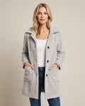 Madline24 - Valom | Geknöpfter Plüsch Mantel Damen
