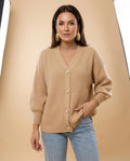 Madline24 - Lelen | Gerippt Geknöpft Cardigan Damen