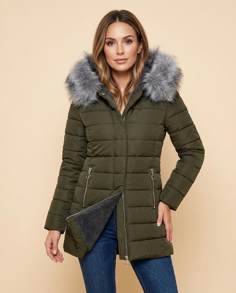 Madline24 - Comel | Gefütterter Gesteppter Mantel Damen