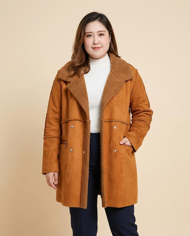 Madline24 - Riken | Gefütterter Velours Mantel Damen