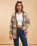 Madline24 - Zesol | Gestrickter Gemusterter Cardigan Damen